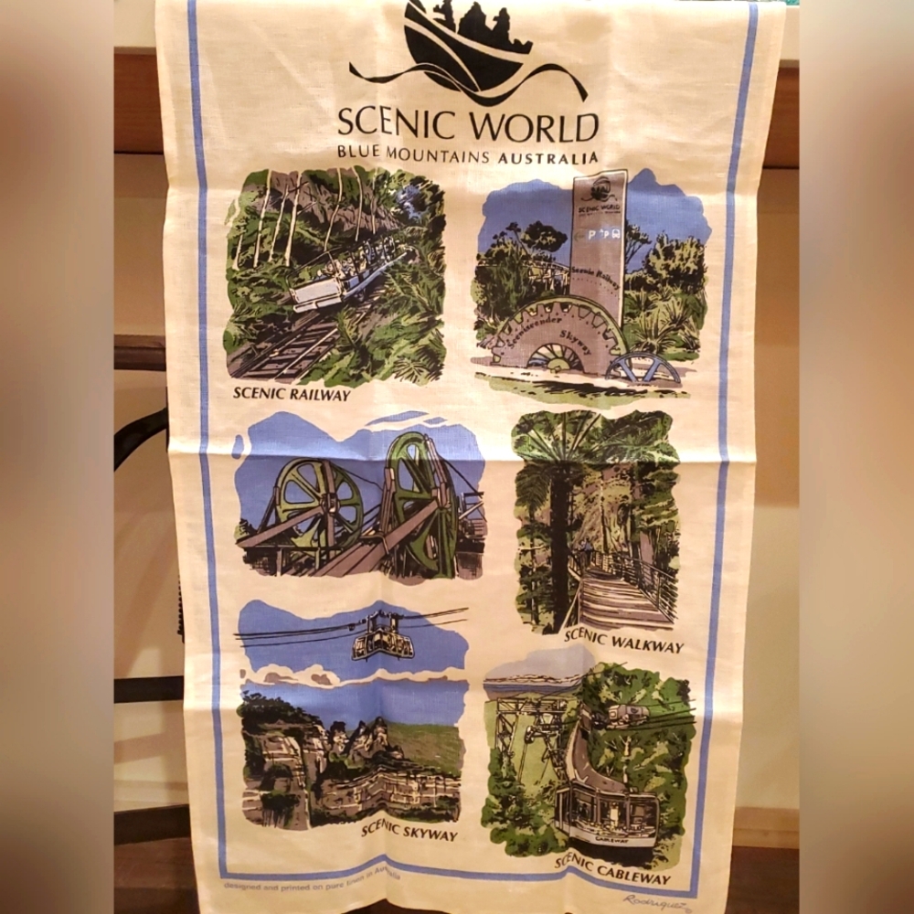 Australia Scenic World Wall Having Poster Like Linen Tablecloth Art Souvenir